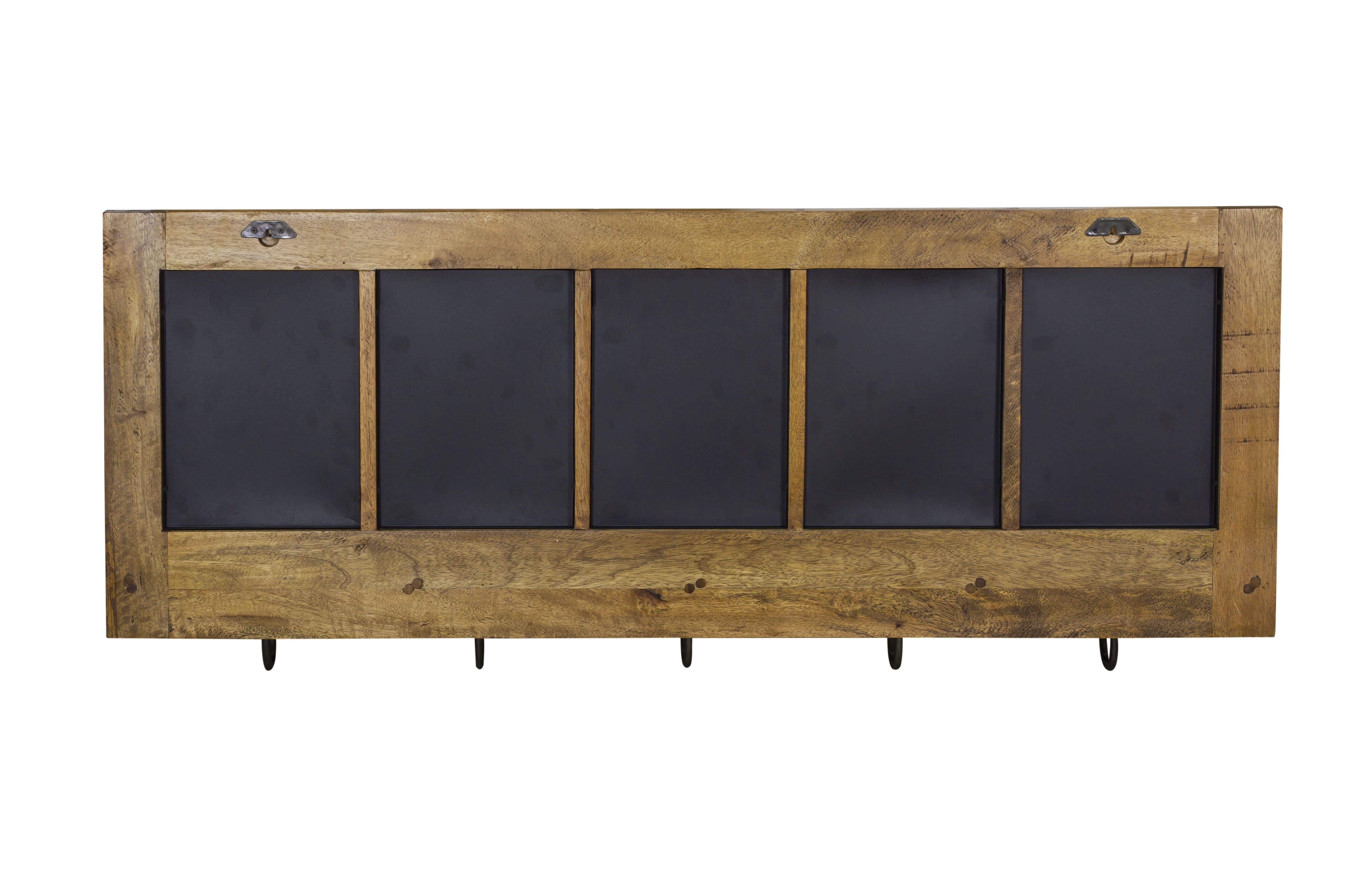 Industrial Vintage Chalkboard Wall Coat Rack Hanger
